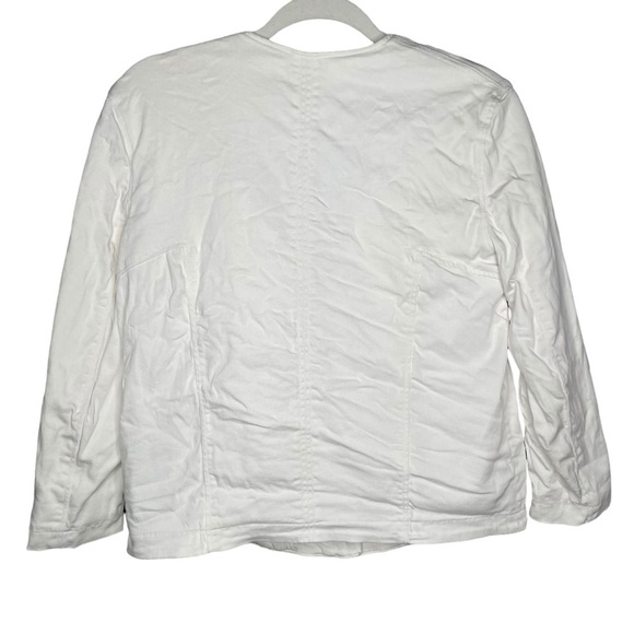 Helmut Lang Moto asymmetrical zip up jacket women’s size medium white - Picture 2 of 7